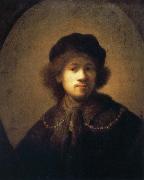 REMBRANDT Harmenszoon van Rijn Self-Portrait with Beret and Gold Chain Germany oil painting artist